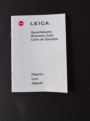 #A1266-Leica Apo Extender -T2x Garantiekarte , Warranty card,