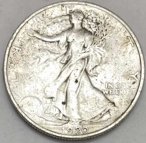 1920-P Walking Liberty Half Dollar XF Details