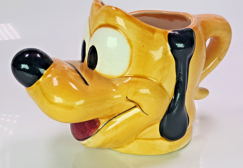 Tazza Mug Pluto 3D Testa Faccia Dipinta a Mano Ceramica Cancun Messico 1997 Rara - Foto 5 di 11