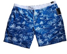 Roundtree Yorke Blue Ombre Tropical men's Swimming trunk