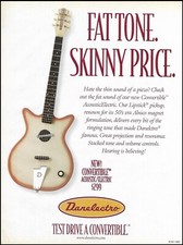 1999 Danelectro Convertible Acoustic/Electric guitar with Lipstick pickup ad