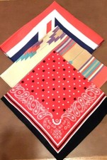 Cotton Bandana Scarf Neckerchiefs Unisex Set of 3 