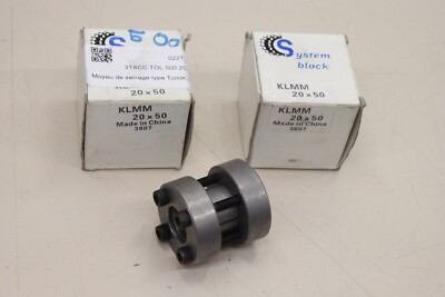 2x SYSTEM BLOCK KLMM  20x50 Spannsatz Coupling clamping ring OVP