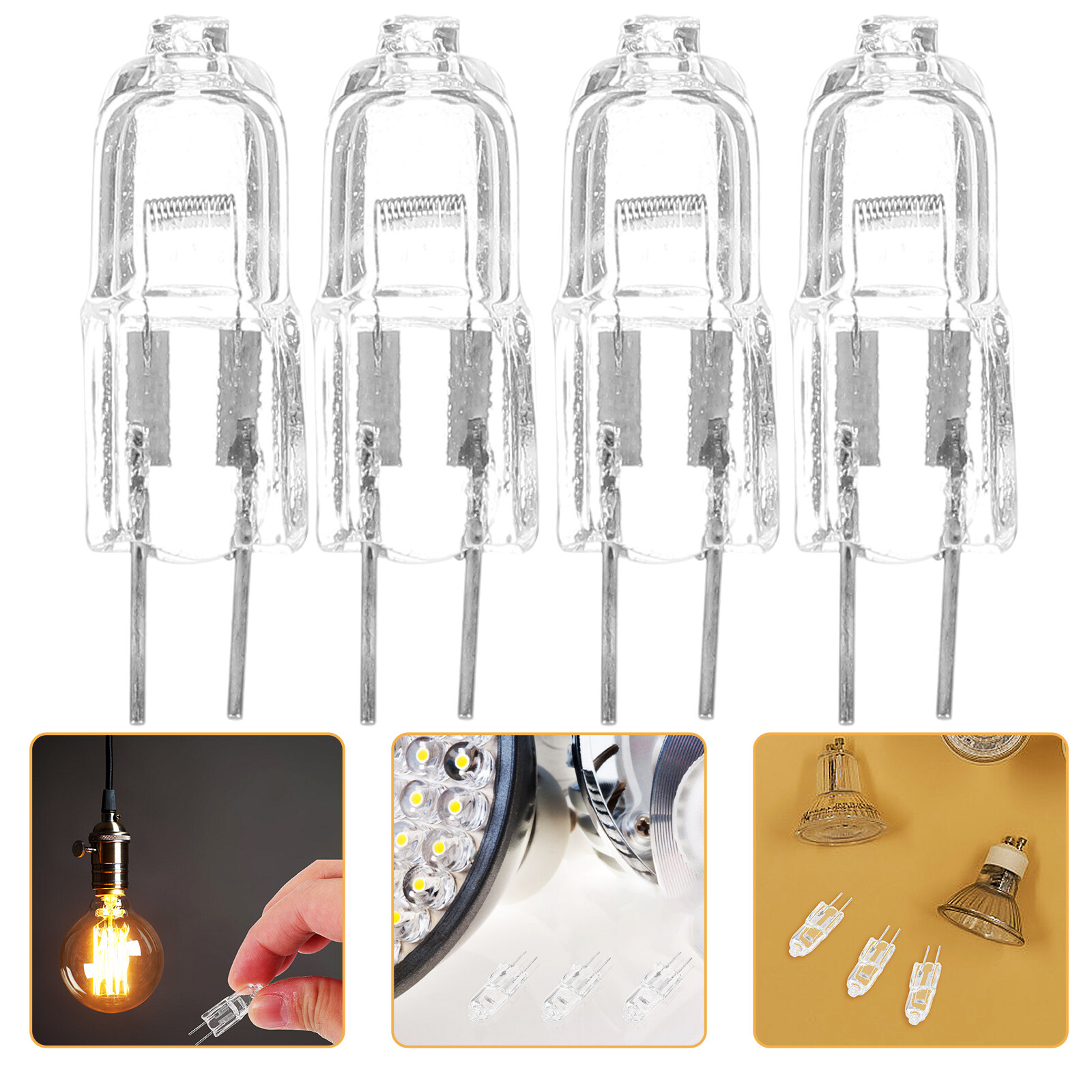 10 Pcs Halogen Light Bulbs 2 Pin Two Prong Prongs Lamp Small eBay