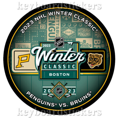 2023 WINTER CLASSIC  DUELING HOCKEY PUCK  BOSTON BRUINS VS PITTSBURGH PENGUINS