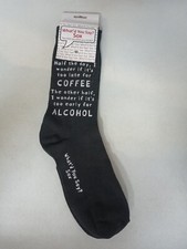 Foozys Graphic Quote Fun Socks Sarcastic Alcohol Themed Unisex One Size