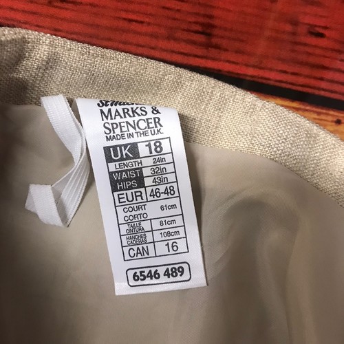 M&S St Michael Vintage Beige Pleated Skirt Size UK 18 BNWT New Polyester - Picture 4 of 6