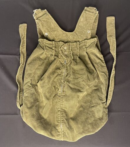 Vintage SNUGLI Baby Carrier Sling Backpack 70’s Green Corduroy Cotton, Sheri-Lou - Picture 2 of 7