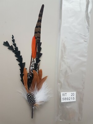 Medium Serrated Feather Jewellery from Pheasant and Rooster Feathers inc Sleeve