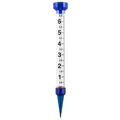 La Crosse Jumbo Saphire Rain / Sprinkler Gauge Easy To Read Large 6'' Float Scale