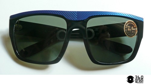 B\u0026L Ray-Ban Drifter France occhiali da sole vintage 1980's medium nero e  blu | eBay