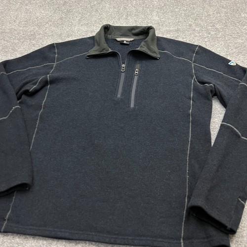 Kuhl Interceptr 1/4 Zip Fleece Sweater Men's XL Blue Pullover Outdoor Hiking - Picture 5 of 11