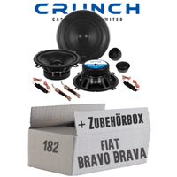 Crunch Lautsprecher FüR Fiat Bravo+Brava 182 Front 13Cm 2-Wege System Einbauset