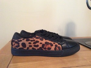 leopard print sole trainers