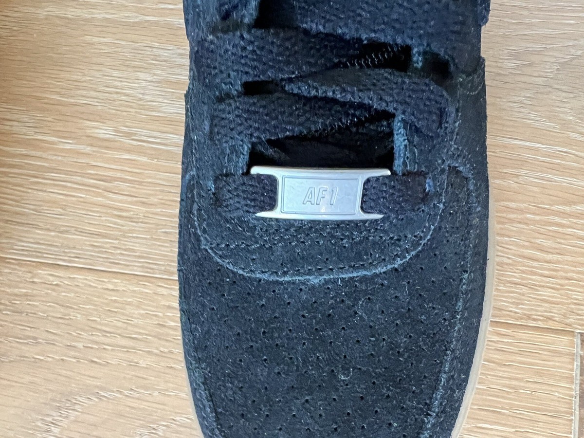 nike air force 1 black suede gum sole women's