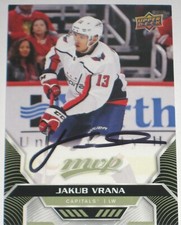 JAKUB VRANA SIGNED 20-21 UPPER DECK MVP WASHINGTON CAPITALS CARD AUTOGRAPH AUTO!