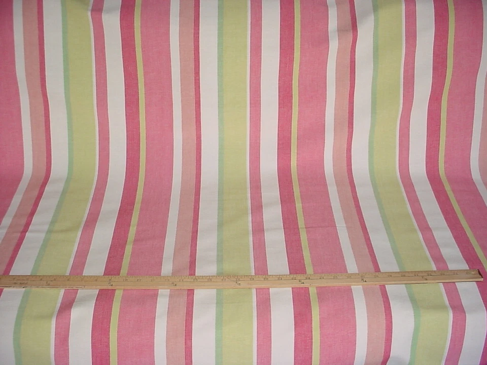 Tela de tapicería a rayas de algodón de primavera de Cheshire Roth and Tompkins 13-7/8 años Foto 2 de 4