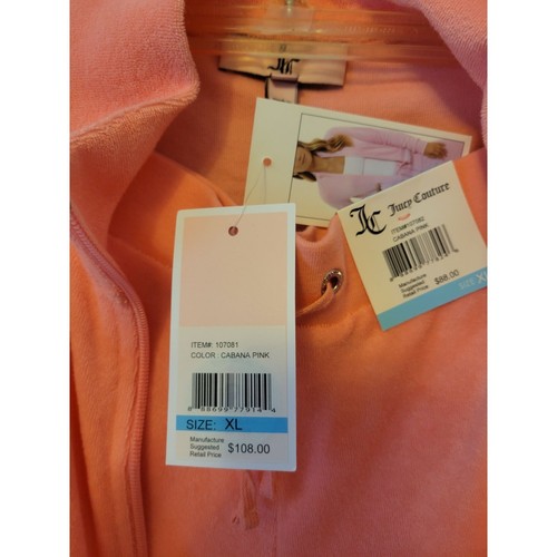 NWT Juicy Couture Sz XL 2 Piece Pink Terry Track Suit - Picture 7 of 24