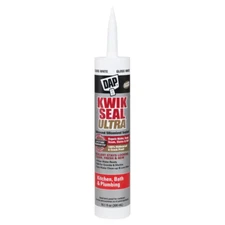 DAP Kwik Seal Ultra 10.1 oz. White Advanced Siliconized Kitchen and Bath Caulk