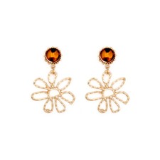 Earrings Fashion Resin Dangle Earring Flower Metal Ear Jewelry Womens Day Gifts