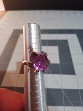 Vintage Sterling Silver Taxco Mexico Purple Stone Ring  AVM Stamp Sz 5.5