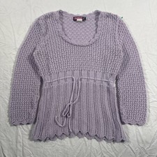 Vintage 90s Y2K Say What? Knit Top Women’s Large Made In USA
