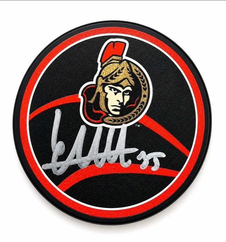 Linus Ullmark Signed Ottowa Senators Retro Puck East Coast Sports Certification