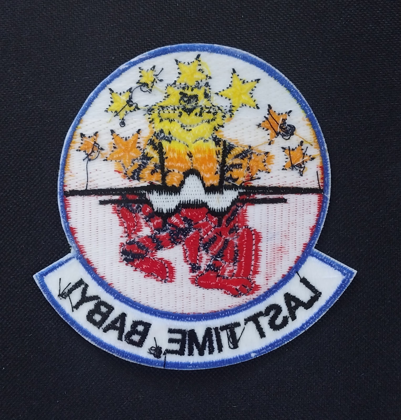 LAST TIME, BABY! US Navy F-14 FIGHTER JET NAVY TOMCAT Military Patch