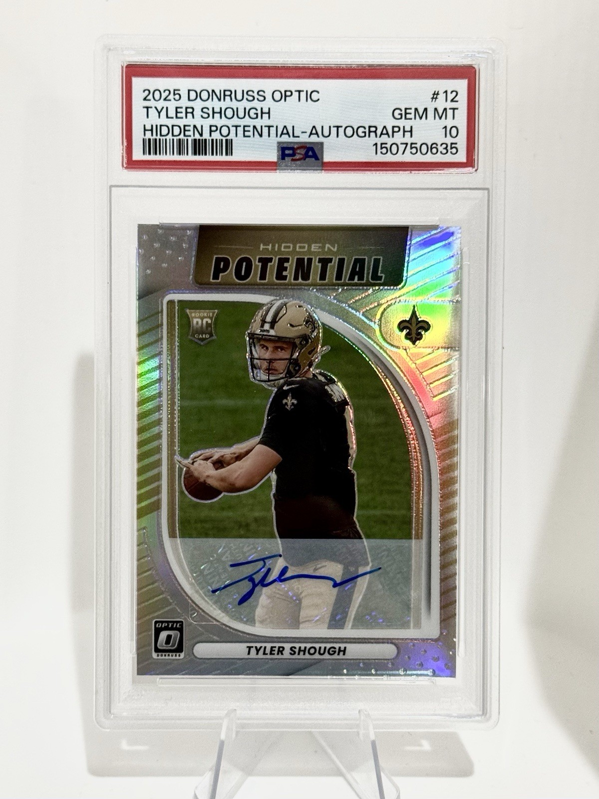 Tyler Shough Panini Donruss Optic Hidden Potential #12 Autograph