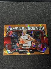 2024-25 Panini Prizm Draft Picks Campus Legends Orange Ice Stephen Curry #2