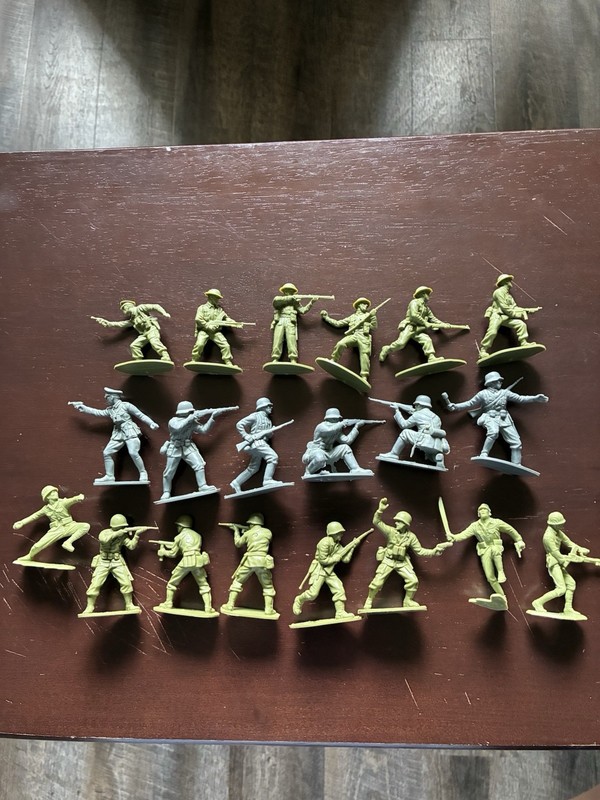 Airfix toy soldiers american german british and japanese figures believe marx