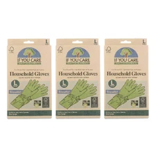 If You Care, Fair Trade FSC Household Gloves Large 1 pair ( pack of 3 )