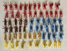 Vintage MPC Marx 1960's Cowboys  Indians Plastic Toy Soldier lot 55mm