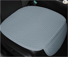 2PCS Car Seat Bottom Cover Pad, Breathable Auto Front Seat Button Cushion Gray