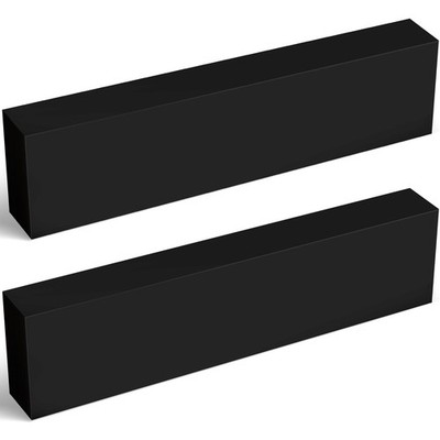 Colingmill 2 Pcs HDPE Plastic Block 2'' x 3'' x 12'', x x Black 