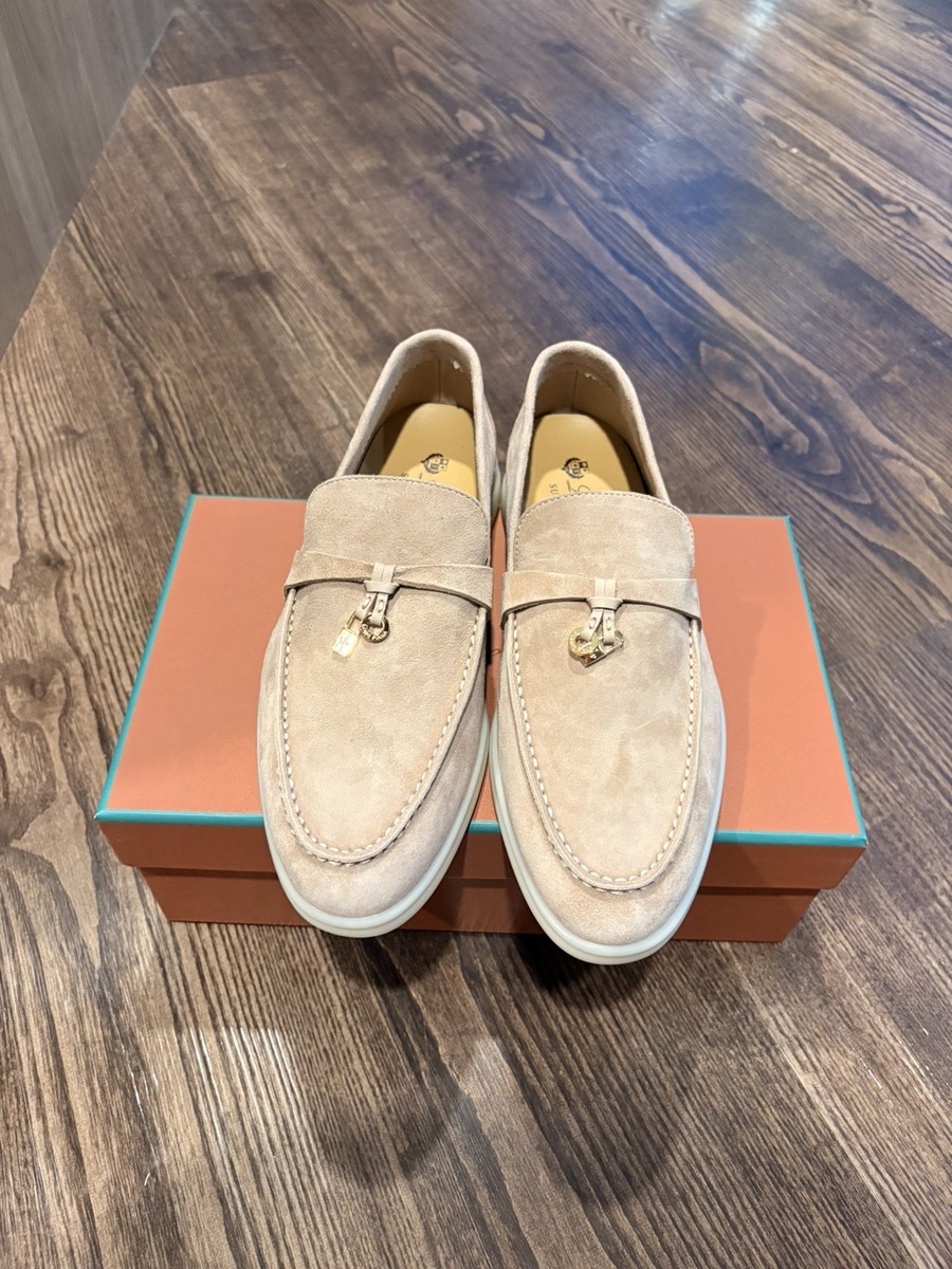 ロロピアーナ サマー•チャーム•ウォーク•モカシン　サイズ39 Loro Piana Summer Charm Walk Women's EU 39 Sandstone Loafer Shoes