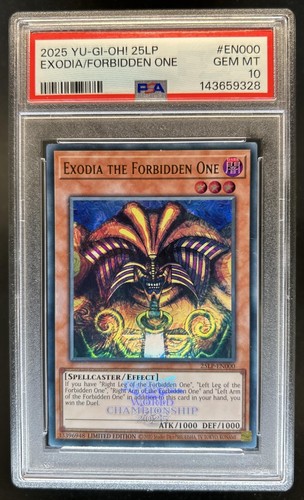 2025 Yugioh 25LP Exodia The Forbidden One #25LP-EN000 PSA 10 GEM MINT