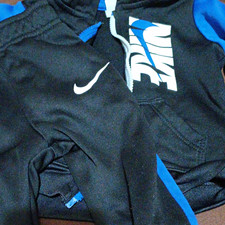 Nike Dri-FIT 2-Piece Pants Set Jacket Pants Full Zip Black/Blue 12M