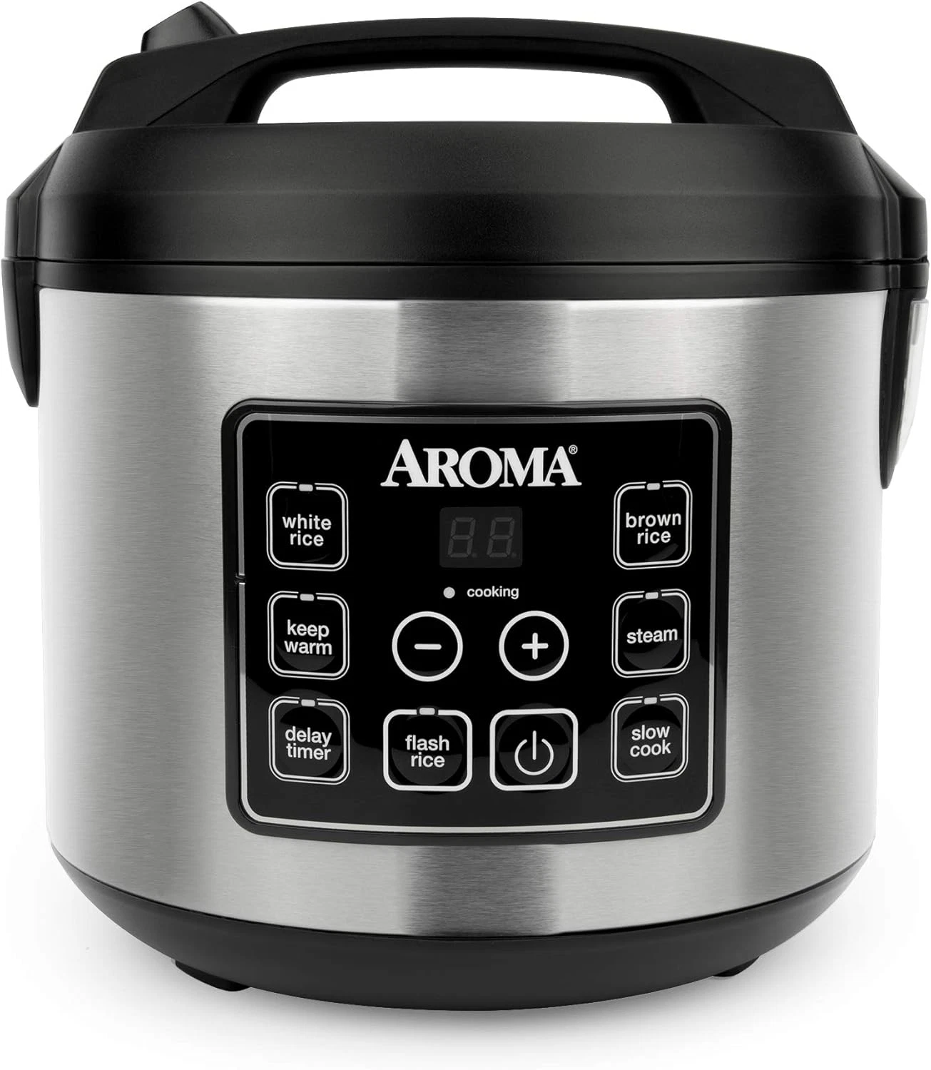 Housewares 20 Cup Cooked (10 Cup Uncooked) Digital Rice Cooker, Slow Cooker, Foo