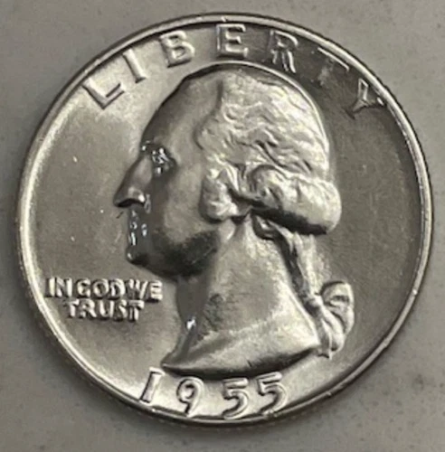 1955 D Washington Quarter - 90% Silver Uncirculated