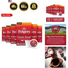 Classic Roast, Medium Roast Coffee, Keurig K-Cup Pods, 12 Count Boxes Pack of 6