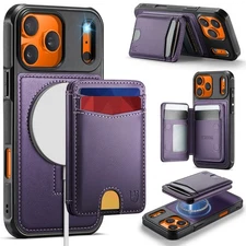 for iPhone 17 Pro Max Case Wallet Compatible with Magsafe, RFID Blocking Magn...