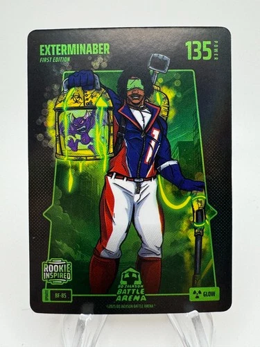 Bo Jackson Battle Arena EXTERMINABER MALIK NABERS Glow Battlefoil #BF85 Rookie