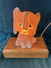 Vintage Porcelain Elephant Night Lite Baby Or Toddler Room Soft Light Zoo Animal