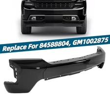 Front Bumper Face Bar Fit For 2019-2022 Chevrolet Silverado 1500 Steel Black