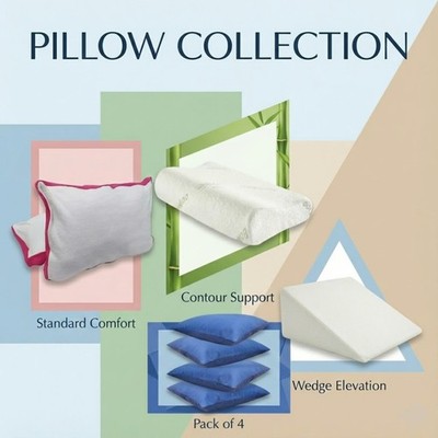 Luxus Kissen Memory Foam, Bambus, Orthopädischer Keil & Antiallergie Nackenstütze