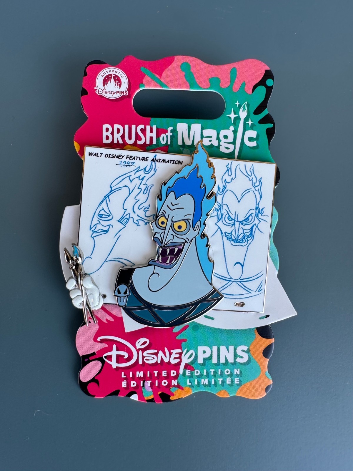 2026 Disney Hades Pin Hercules Brush of Magic Limited Edition 3750 Pin