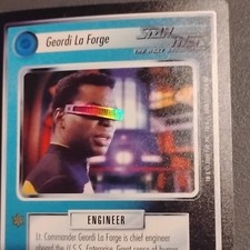 Star Trek CCG Decipher Foil Geordi La Forge Engineer Non-Sport Trading Card