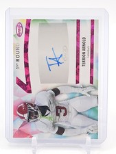 TERRION ARNOLD 2024 SAGE ASPIRE 1ST ROUND ROOKIE AUTO PINK FOIL LIONS Q1134