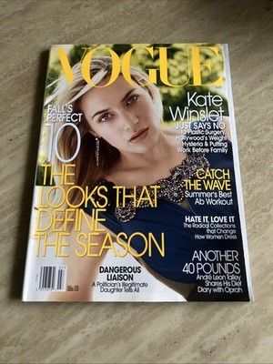 Vogue July Kate Winslet Cover Fashion Magazine Vintage Issue